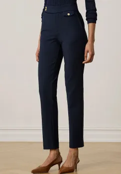 Lauren Ralph Lauren pantaloni slim fit pentru femei cu vascoza imagine
