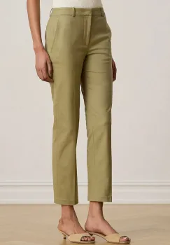Lauren Ralph Lauren pantaloni slim fit pentru femei din bumbac cu elastan imagine