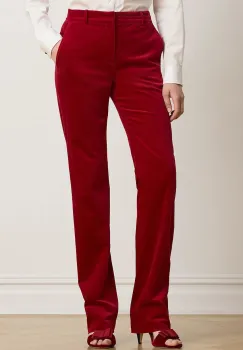 Lauren Ralph Lauren  pantaloni straight pentru femei din bumbac cu elastan imagine