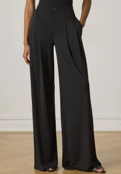 Lauren Ralph Lauren pantaloni wide leg pentru femei imagine