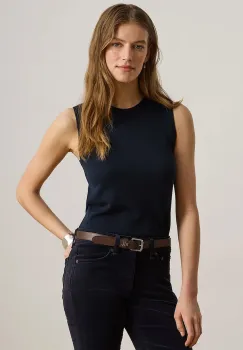 Lauren Ralph Lauren pulover cu guler inalt pentru femei cu amestec de matase imagine