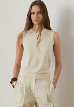 Lauren Ralph Lauren pulover cu guler inalt pentru femei cu amestec de matase imagine