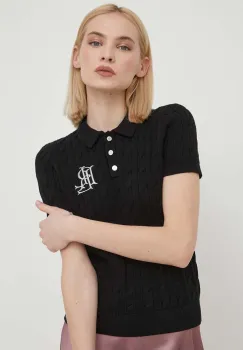 Lauren Ralph Lauren pulover cu maneca scurta de dama din bumbac imagine