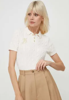 Lauren Ralph Lauren pulover cu maneca scurta de dama din bumbac imagine