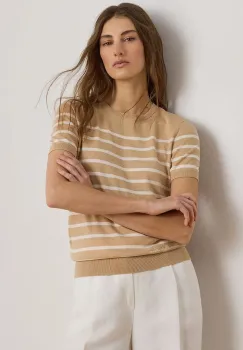 Lauren Ralph Lauren pulover cu maneca scurta pentru femei, cu modal imagine