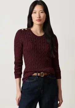 Lauren Ralph Lauren pulover pentru femei cu bumbac imagine