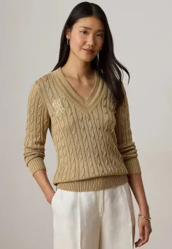 Lauren Ralph Lauren pulover pentru femei cu bumbac imagine