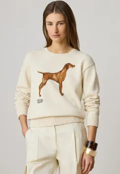Lauren Ralph Lauren pulover pentru femei din bumbac imagine
