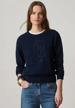 Lauren Ralph Lauren pulover pentru femei din bumbac imagine