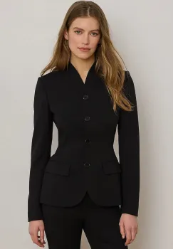 Lauren Ralph Lauren sacou cu un singur rand de nasturi pentru femei cu lana imagine