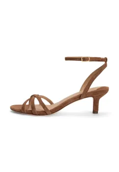Lauren Ralph Lauren sandale cu toc cui din piele intoarsa Kendyl Kttn imagine