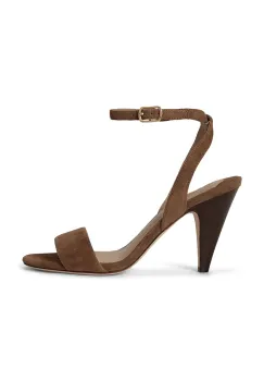Lauren Ralph Lauren sandale cu toc inalt din piele Gracy imagine