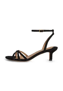 Lauren Ralph Lauren sandale cu toc jos din piele intoarsa Kendyl Kttn imagine