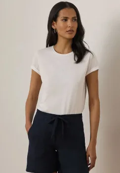 Lauren Ralph Lauren tricou basic pentru femei, din bumbac imagine