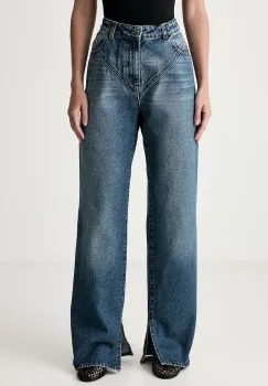 Le Prive  blugi straight pentru femei DEMI JEANS BLEU imagine
