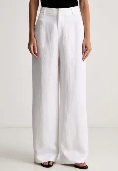 Le Prive pantaloni regular pentru femei cu in FRANCOISE TROUSERS BLANC imagine