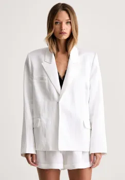 Le Prive sacou pentru femei cu vascoza FRANCOISE BLAZER BLANC imagine
