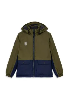 Lego geaca copii LWJAD 604 culoarea verde, 11010818 imagine