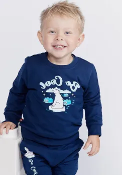 Lego hanorac de bumbac pentru copii LWSCOPE 600 culoarea albastru marin, cu imprimeu, 12011361 imagine