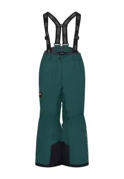 Lego pantaloni copii culoarea verde imagine