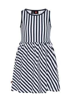 Lego rochie fete culoarea albastru marin, mini, evazati imagine