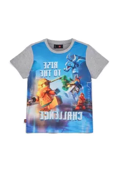 Lego tricou copii x LEGO Ninjago culoarea gri, modelator imagine