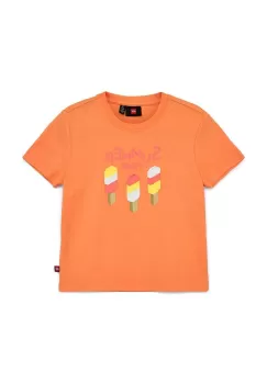 Lego tricou de bumbac pentru copii culoarea portocaliu imagine