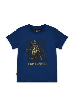 Lego tricou de bumbac pentru copii LWTANO 600 culoarea bleumarin, cu imprimeu, 12011324 imagine