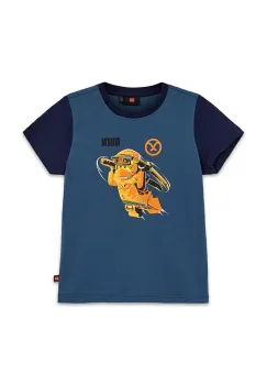 Lego tricou de bumbac pentru copii LWTANO 606 culoarea verde, cu imprimeu, 12011274 imagine