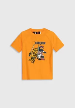 Lego tricou de inot pentru copii culoarea portocaliu imagine