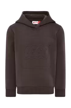 Lego Wear bluza copii culoarea maro, cu gluga, cu imprimeu imagine