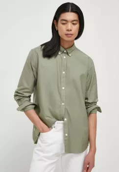 Les Deux camasa barbati, culoarea turcoaz, cu guler button-down, regular imagine