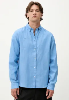 Les Deux camasa de in Konrad culoarea violet, cu guler button-down, regular, 1000001 imagine