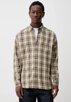 Les Deux camasa din bumbac Kent culoarea verde, cu guler button-down, relaxed, 1000949 imagine