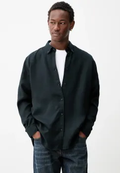 Les Deux camasa Kent culoarea negru, cu guler button-down, relaxed, 1000952 imagine