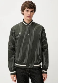 Les Deux geaca bomber Varsity culoarea verde, de tranzitie, 1000381 imagine