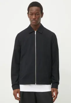 Les Deux geaca de lana culoarea negru, de tranzitie, LDM610171 imagine