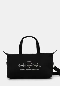 Les Deux geanta de bumbac culoarea negru, 1000193 imagine