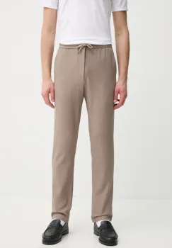 Les Deux pantaloni barbati, culoarea bej, cu fason chinos, LDM501101 imagine