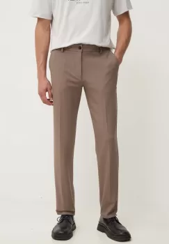 Les Deux pantaloni barbati, culoarea bej, drept, LDM501072 imagine