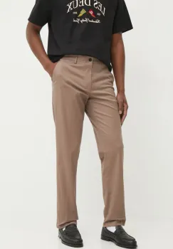 Les Deux pantaloni barbati, culoarea bej, drept, LDM510141 imagine