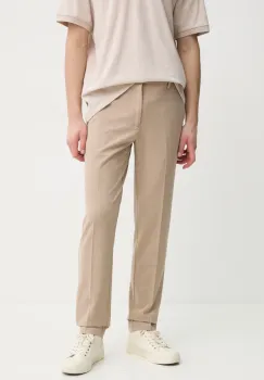 Les Deux pantaloni barbati, culoarea bej, mulata, LDM501105 imagine