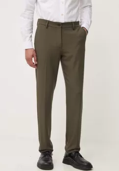 Les Deux pantaloni barbati, culoarea verde, drept, LDM501072 imagine
