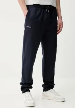Les Deux pantaloni de trening din bumbac barbati, culoarea albastru marin, neted, LDM530056 imagine