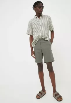 Les Deux pantaloni scurti barbati, culoarea verde, melanj imagine