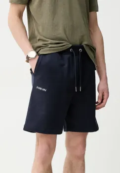 Les Deux pantaloni scurti din bumbac barbati, culoarea albastru marin, LDM531071 imagine