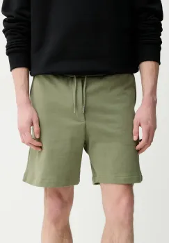 Les Deux pantaloni scurti din bumbac barbati, culoarea verde, LDM531071 imagine