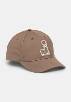 Les Deux sapca de baseball din bumbac culoarea maro, cu imprimeu, LDM702100 imagine