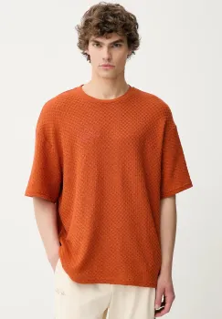 Les Deux tricou culoarea portocaliu, uni, 1000157 imagine