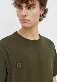 Les Deux tricou din bumbac barbati, culoarea verde, melanj imagine